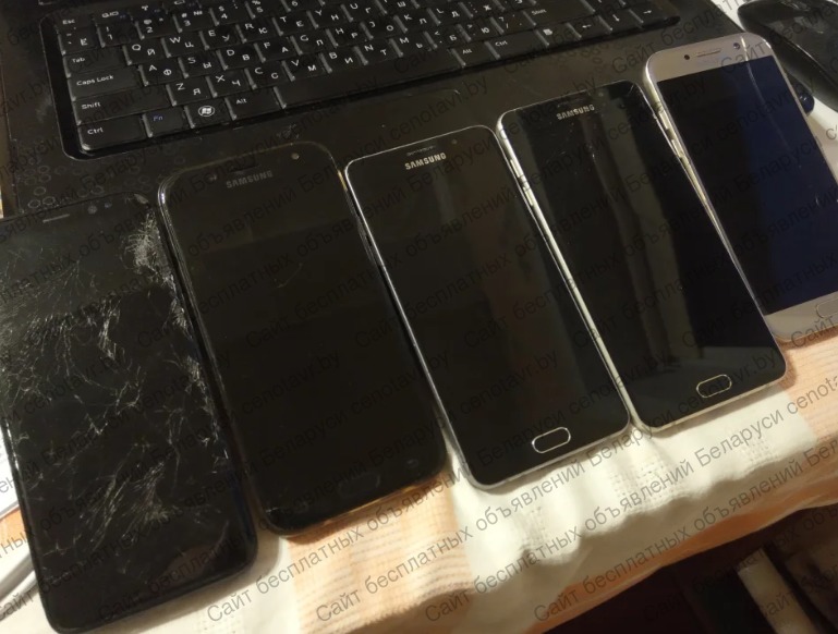 Фото: Телефоны Samsung на запчасти разбор 5 штук битые дисплеи